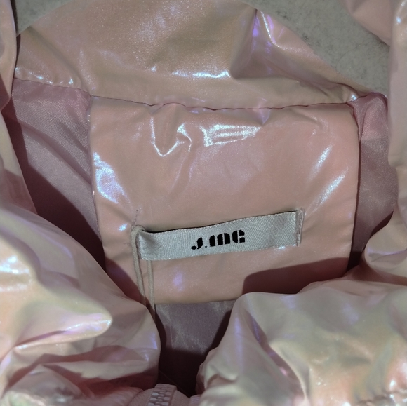 J.inc beautiful pink shiny down jacket size medium - Picture 4 of 8